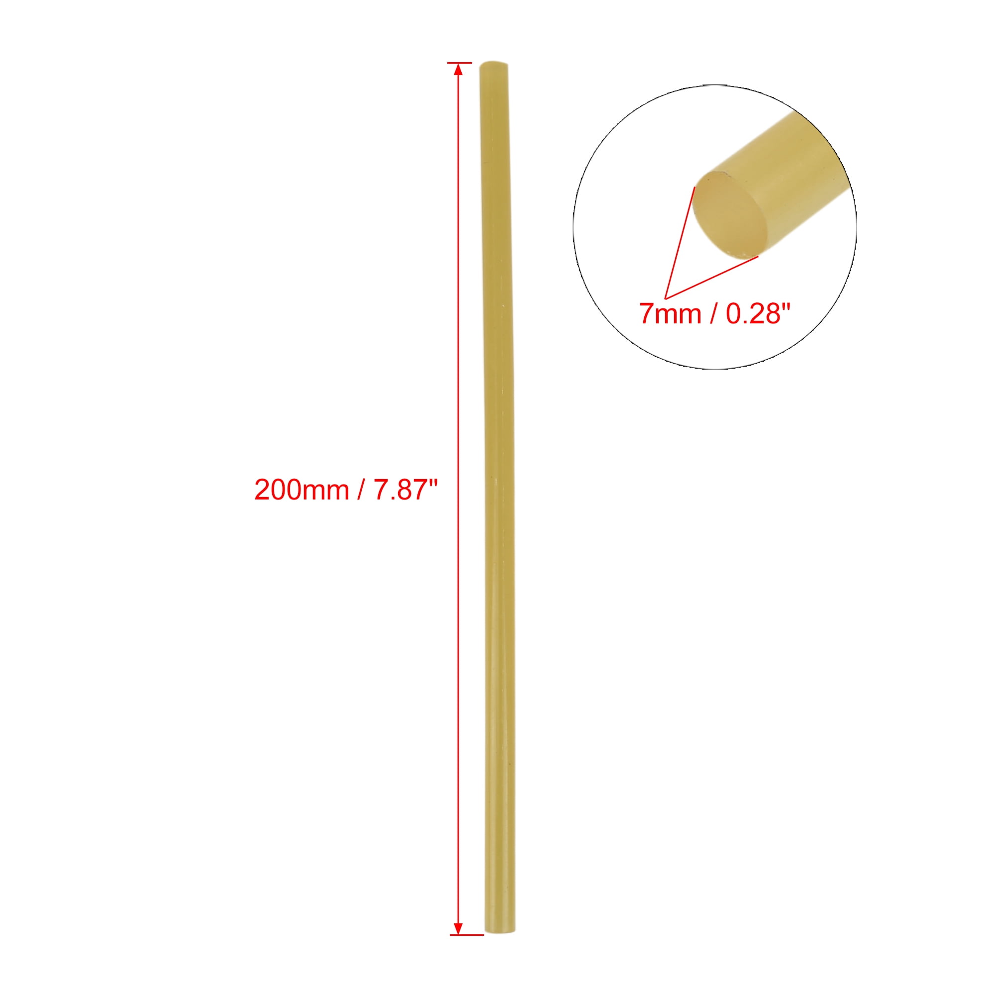 Unique Bargains 12Pcs Yellow 7x200mm Paintless Dent Repair Hot Melt Glue Sticks for Car
