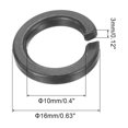 thumbnail image 2 of Uxcell Laveuse à Ressort, M10 Acier Inoxydable 304, 50 Pcs, Noir, 2 of 6