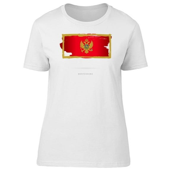 Paint Of The Flag Of Montenegro T-Shirt Men -Image by Shutterstock, Male 3X-Large
