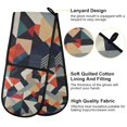 thumbnail image 2 of Yayeee Double Oven Mitt Kitchen Heat Resistant Baking 35" x7" Quilted Glove, Geometric Pattern, 2 of 6