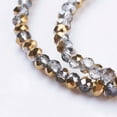 thumbnail image 3 of 1Strand Half Plated Faceted Rondelle Electroplate Glass Beads Strands Gold 3x2mm Hole: 1mm about 165~169pcs/strand 15~16 inch(38~40cm), 3 of 3