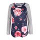 thumbnail image 4 of Mujer Verano Tallas grandes Casual Cuello redondo Suelto Impreso Manga larga Tops Mujer Blusa Fridja czfsfas1991, 4 of 5