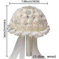 thumbnail image 3 of Artificial Wedding Bouquet with Rhinestones Pearls, 3 of 5