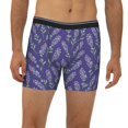 thumbnail image 2 of Xecao Lavender Flowers Print Boxer Briefs for Men's Stretch Moisture-Wicking Underwear, Mid-Rise Classics breathable fabric, 2 of 7
