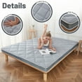 thumbnail image 3 of Zelladorra Japanese Floor Mattress, Thick Futon Mattress with Bed Pillow, Roll Up Floor Sleeping Mat Tatami Mattress Suitable for Guest, Camping, Grey, 3 of 6