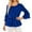 Blue, variant on Women's Knitted Sequin Layered T-Shirt Loose Fit Casual ofp with Flowy Sleeves for Comfortable Daily Wear M RD1