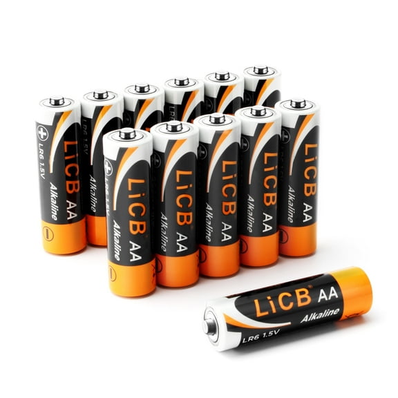 LiCB Alkaline AA Batteries (12 Pack), 1.5 Volts Long-Lasting Double A Batteries for Household and Business