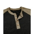 thumbnail image 6 of Donemore Men's Color Block Button-Up Long Sleeve Raglan T-Shirt Knit Cotton Casual Top, 6 of 6