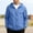 Blue, variant on Men's Hooded Windbreaker Bomber with Zipper Pockets, Lightweight Outdoor Full Zip Waterproof Hiking Jackets for Outdoor Black