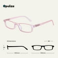 thumbnail image 4 of OPULIZE TED Reading Glasses - 2 Pack - Narrow Lightweight Frame - Transparent Baby Pink - Mens Womens - Scratch Resistant, Spring Hinges - RR17-3 - +2.50, 4 of 6
