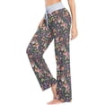 thumbnail image 3 of FREEAMG Chic Pattern Floral Drawstring Lounge Wide Leg Pajama Sleepwear Bottom, 3 of 5