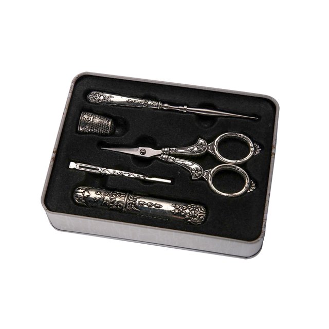 Embroidery Scissors Needle Bottle Metal Lightweight Threader Thimble Durable