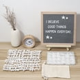 thumbnail image 2 of HEMOTON 10 inches Grey Felt Letter Board Set with 580 Characters 1 Wood Stand 1 Storage Bag 1 Scissor 1 Nail File 1 Letter, 2 of 6