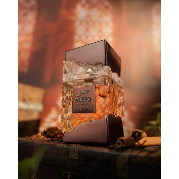 Perfume Nusuk Ateeq 100ml Duradero con Cítricos y Especias