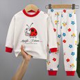 thumbnail image 2 of TOWED22 Baby Boy Fall Winter Clothes 2pcs Cotton Graphic Tee Cotton Joggers Pants Toddler Outfits Casual Clothing(Red,6-12 M), 2 of 4