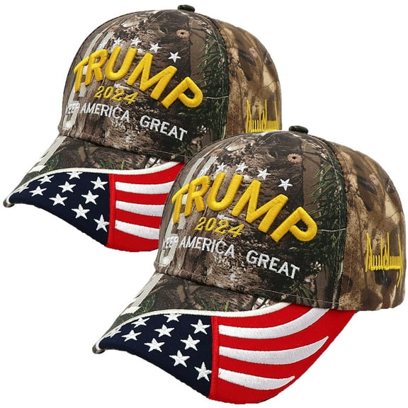 Trump 2024 MAGA Hat Make America Great Again Donald Trump Slogan with USA Flag Cap