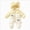 O116-Yellow, variant on 6-12 Months Newborn Baby Winter Snowsuit Bear Ear Hooded Padded Romper Fleece Lined Color Block Zipper Jumpsuit Infant Cold Weather Outfit