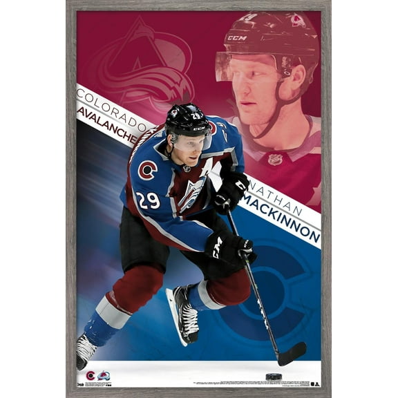 NHL Colorado Avalanche - Nathan Mackinnon Wall Poster, 14.725" x 22.375" Framed