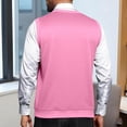 thumbnail image 4 of XIAOCHA Men's Knit Vest V Neck Plaid Print Sweater Warm Casual Office Top, 4 of 6