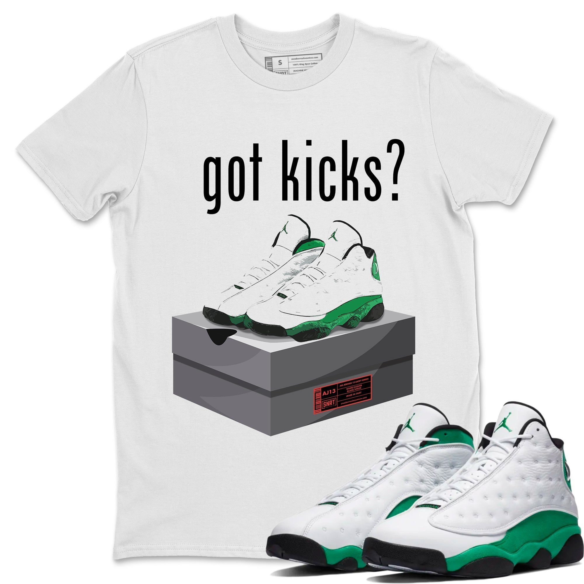 jordan 13 lucky green t shirt