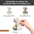 thumbnail image 4 of ZMKIAG 3D Easter Bunny Acrylic Village Building - Easter Decorations Indoor Resin Gingerbread Houses Decor - Farmhouse Xmas Easter Party Holiday Decorations Centerpiece for Tiered Tray, 4 of 9