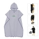 thumbnail image 4 of Poncho de surf suave, 110 x 90 cm, toalla de playa con capucha para surfistas y nadadores Gris, 4 of 5