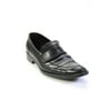 Pre-owned|Salvatore Ferragamo Mens Almond Toe Leather Penny Loafers Black Size 7.5