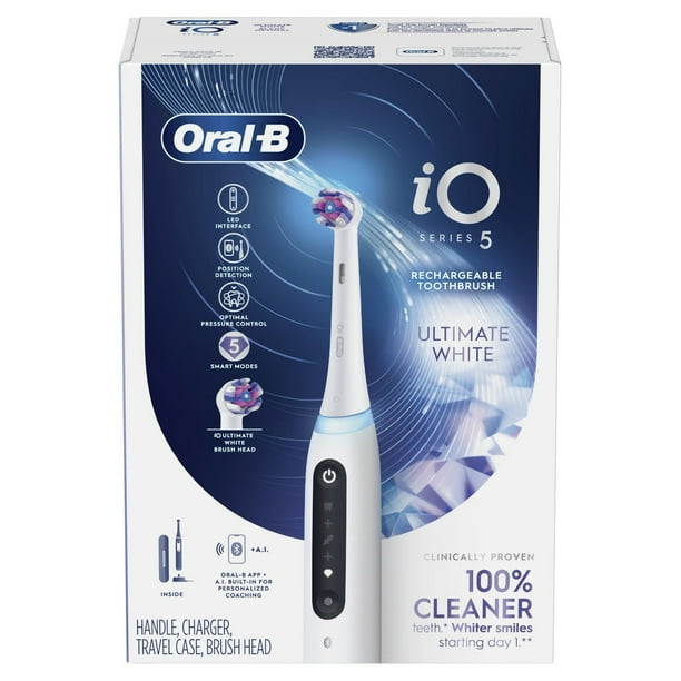 美品 Oral-B iOシリーズ 5s ホワイト Oral-B iO Series 5 Luxe Rechargeable Electric Toothbrush, White