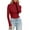 1Red217, variant on XAOFW Women'S T Shirts High Neck Knit Basic Shirt Stretch Tunic Long Sleeve Solid Color Comfort Soft Casual Daily Wear Tops