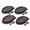 4 Pieces, variant on 4 Pieces Cast Iron Skillet Set with Wooden Base and Removable Handles