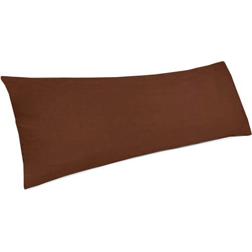 Mainstays Suede Body Pillow Covers Brownstone