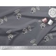 thumbnail image 3 of Soimoi Grey Cotton Voile Fabric Floral & Insect Print Fabric by Yard 56 Inch Wide, 3 of 3