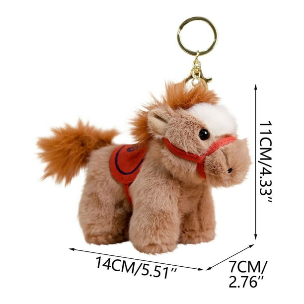 2026 Año Del Caballo Lucky Cloud Plush Lindo Llavero de Caballo de Guerra 10 cm Encanto de Peluche para Bolsas Regalo de Decoración de Año Nuevo Lunar