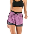 thumbnail image 7 of FANNYC Women's Double layer Running Yoga Shorts Quick-Dry Activewear Workout Exercise Athletic Jogging Shorts, 7 of 7