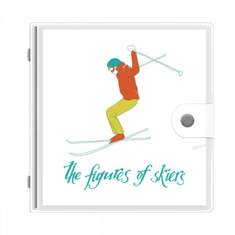 Skiing Ski Board Winter Sport Illustration Photo Album Wallet Wedding