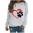 thumbnail image 2 of POTETI Winter Sweatshirts for Women 2024 Casual Long Sleeve Crew Neck Sweatshirts Women Heart Graphic Tops, 2 of 4