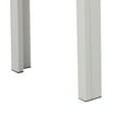 thumbnail image 3 of Theo 53 Inch Outdoor Bench, White Aluminum Frame, Plank Style Seat Surface- Saltoro Sherpi, 3 of 5