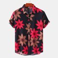 thumbnail image 4 of Camisa de playa de manga corta hawaiana para hombre, camisas informales con botones de verano estampadas Pompotops oipoqjl25129, 4 of 9