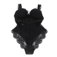 thumbnail image 2 of Body De Encaje Body De Encaje Suave Elástico Profundo V Elegante Mujer Ropa Interior De Una Pieza Para Boda Noche Luna De Miel Negro 75C OTVIAP Negro 75C, 2 of 8
