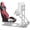 Red, variant on Universal Racing Seat with Adjustable Backet, Bucket Seat with Double Lock Slide for Universal Racing Simulator Cockpits, PU Leather (Black+Blue)