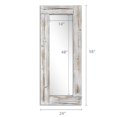 Barnyard Designs 24x58 Whitewash Leaner Floor Mirror Full Length, Large