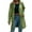 Army Green, variant on Womens Rain Jackets, Lightweight Waterproof Mid-length Long Sleeve Women's Raincoats Khaki Size 2XL