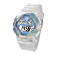 thumbnail image 2 of Reloj de pulsera deportivo LED digital impermeable multifuncional ligero transparente para niños y niñas plateado, 2 of 10