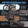 thumbnail image 4 of SUNTIBYE EB26 Electric Bike 26" Fat Tire Ebike for Adults, 65miles / 28mph Peak 1500W E-mountain Bicycle,48V 15Ah UL2849, Black, 4 of 12
