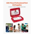 thumbnail image 3 of KFFKFF Comprehensive First Aid Kit, 420 Pieces, Durable 600D Nylon Survival Bag, Emergency Medical Supplies for Home, Car, Office, Travel, Camping, Truck, Hiking, Sports, and Outdoor Situations, 3 of 8