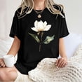 thumbnail image 5 of Mifsaly Oversized Graphic Tees for Women Magnolia Floral Print Cotton T-Shirts Crewneck Short Sleeve Summer Tops Lightweight Breathable Casual Daily Loose Fit Shirts 2026 L, 5 of 7