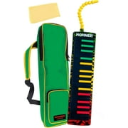 Hohner 32-Key Airboard with Blowflow Mouthpiece - Rasta Print w/ Gig Bag