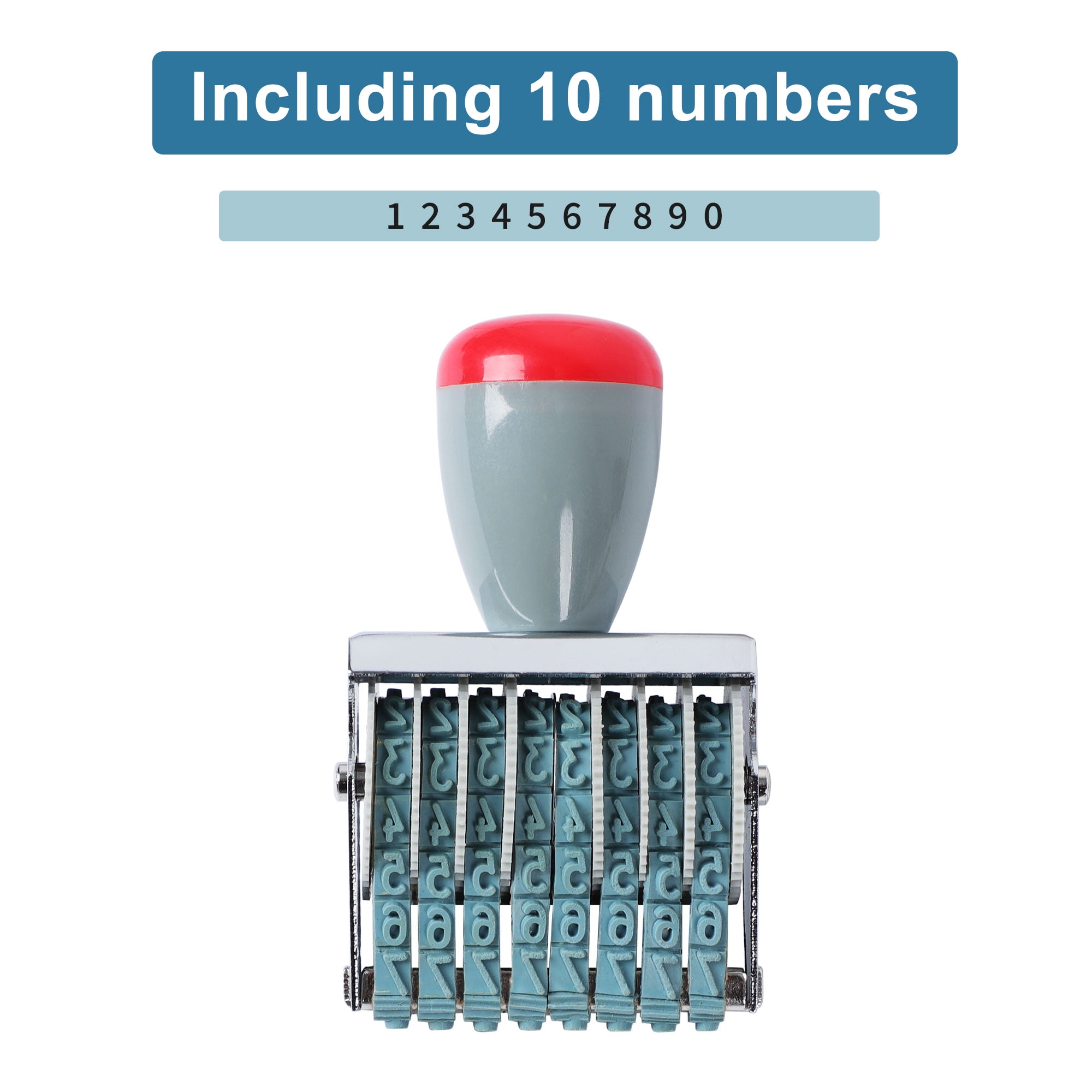 Unique Bargains 8 Digit Number Roller Stamps Changeable 0-9 Numbering Stamp