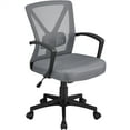 thumbnail image 1 of Yaheetech Adjustable Mesh Office Chair Mid Back Swivel Chair Executive Desk Chair Computer and Study Chair with Wheels, Dark Gray, 1 of 8