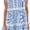 Blue, variant on Women's summer casual mini dress 2026 V-neck flowing short sleeved striped ruffle A-line beach vacation dress